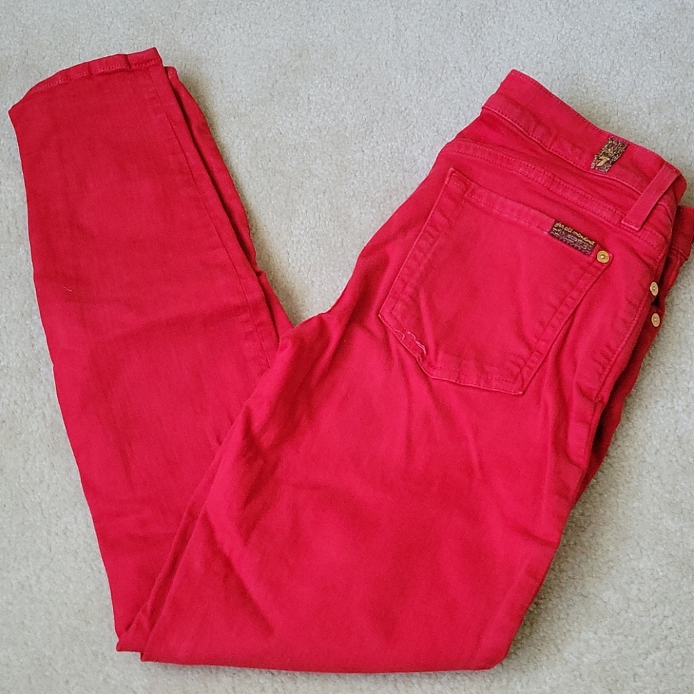 7 For All Mankind red jeans SZ 28